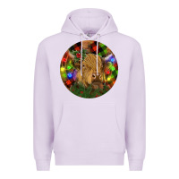 Lilac Brown Cow Christmas Premium Hoodie - RanaPortraitStore