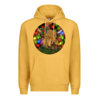 Mustard Brown Cow Christmas Premium Hoodie - RanaPortraitStore