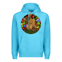 Ocean Blue Brown Cow Christmas Premium Hoodie - RanaPortraitStore