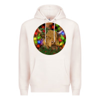 Pale Pink Brown Cow Christmas Premium Hoodie - RanaPortraitStore