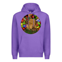 Purple Brown Cow Christmas Premium Hoodie - RanaPortraitStore