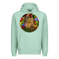 Seafoam Brown Cow Christmas Premium Hoodie - RanaPortraitStore