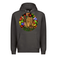 Smoke Brown Cow Christmas Premium Hoodie - RanaPortraitStore