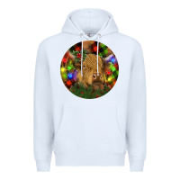 White Brown Cow Christmas Premium Hoodie - RanaPortraitStore