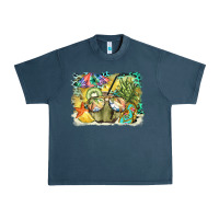 Midnight Navy coconut with fruits  background Urban Heavy Tee - BarkalooDesign