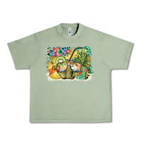 Oil Green coconut with fruits  background Urban Heavy Tee - BarkalooDesign