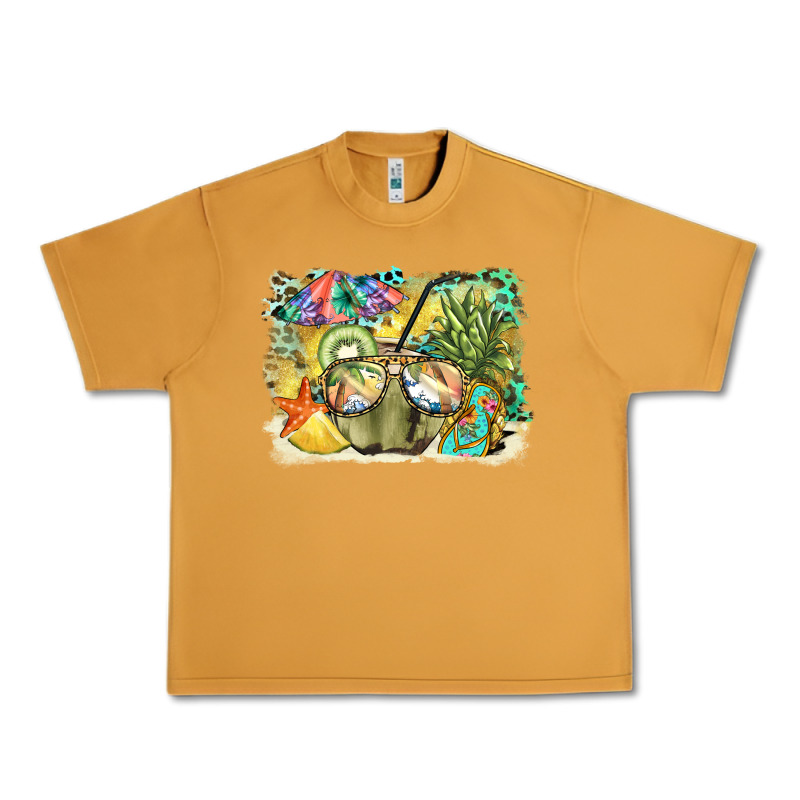 Coconut With Fruits  Background Urban Heavy Tee by BarkalooDesign | Teevron