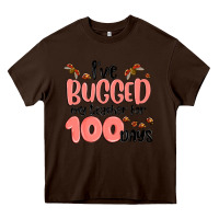 Chocolate Brown i have bugged my teacher for 100 days Heavy Core Tee - MaliasSmallBusiness