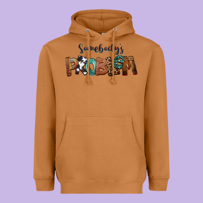 Somebody's Problem Heavyweight Hoodie Designed By Fadigitalartstudio