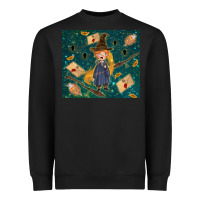 Black wizard boy with mouse Heavyweight Sweatshirt - TumblerDesignByShophia