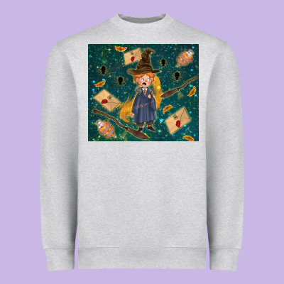 Wizard Boy With Mouse Heavyweight Sweatshirt Designed By Tumblerdesignbyshophia