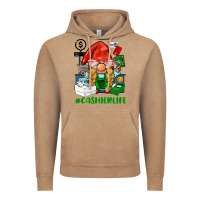 Vintage Coffee cashier  life gnome Vintage Hoodie - BarkalooDesign