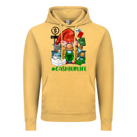Vintage Mustard cashier  life gnome Vintage Hoodie - BarkalooDesign