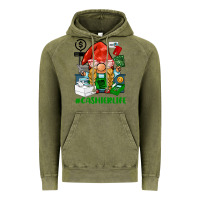 Vintage Olive cashier  life gnome Vintage Hoodie - BarkalooDesign