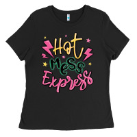 Black hot mess express Ladies Tee - MaliasSmallBusiness