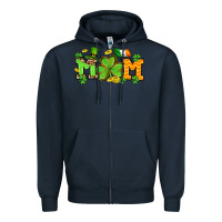Navy St. Patrick's Day mom Zipper Hoodie - OliviaCreatesArt