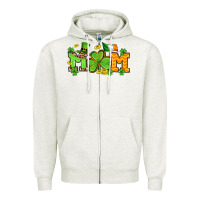 Oatmeal Heather St. Patrick's Day mom Zipper Hoodie - OliviaCreatesArt