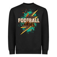 Black Football Vibes Heavyweight Sweatshirt - HowdyJamesFarm