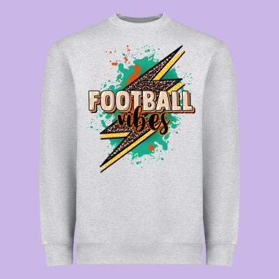 Football Vibes Heavyweight Sweatshirt Designed By Howdyjamesfarm