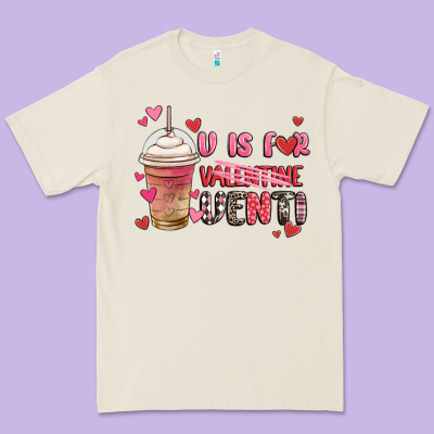 V Is For Valentine Venti Coffee Cup Premium Tee Designed By Maliassmallbusiness