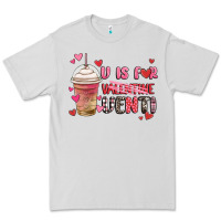 Dove Grey v is for valentine venti coffee cup Premium Tee - MaliasSmallBusiness