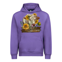 Tulip charolais cow with sunflowers Urban Hoodie - LillyAllenDesigns