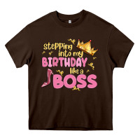Chocolate Brown birthday boss Heavy Core Tee - MaliasSmallBusiness