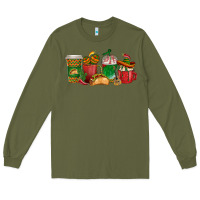 Army Green Tacos Coffee Cups Long Sleeve Tee - texasbilliewilder