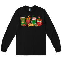 Black Tacos Coffee Cups Long Sleeve Tee - texasbilliewilder