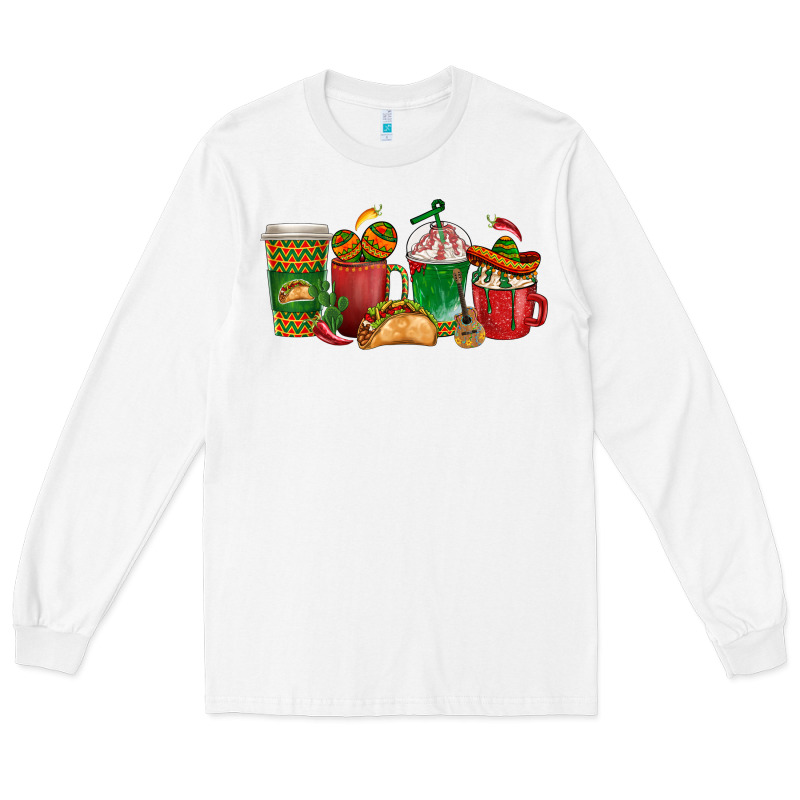 Tacos Coffee Cups Long Sleeve Tee by texasbilliewilder | Teevron
