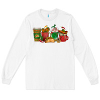 White Tacos Coffee Cups Long Sleeve Tee - texasbilliewilder