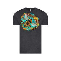 Vintage Black leopard honeycomb with bee Vintage Tee - Artiststas
