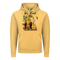Vintage Mustard bee kind gnome Vintage Hoodie - BarkalooDesign