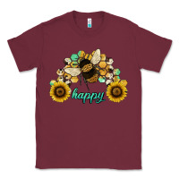 Burgundy bee happy honey comb Classic Tee - JahusDesignShop