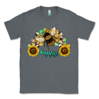 Charcoal Heather bee happy honey comb Classic Tee - JahusDesignShop