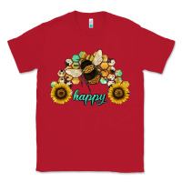 Red bee happy honey comb Classic Tee - JahusDesignShop