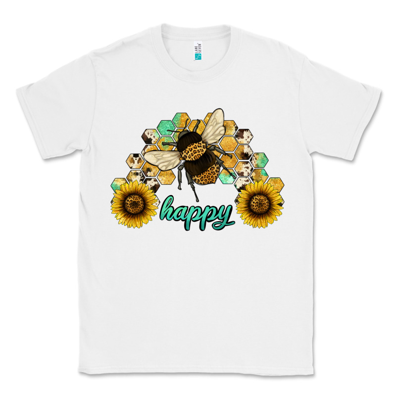 Bee Happy Honey Comb Classic Tee by JahusDesignShop | Teevron