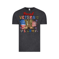 Vintage Black proud veteran u.s army Vintage Tee - RanaPortraitStore