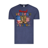 Vintage Denim proud veteran u.s army Vintage Tee - RanaPortraitStore