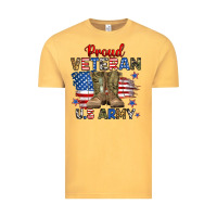 Vintage Mustard proud veteran u.s army Vintage Tee - RanaPortraitStore