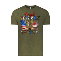 Vintage Olive proud veteran u.s army Vintage Tee - RanaPortraitStore