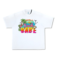 White beach babe Urban Heavy Tee - BarkalooDesign