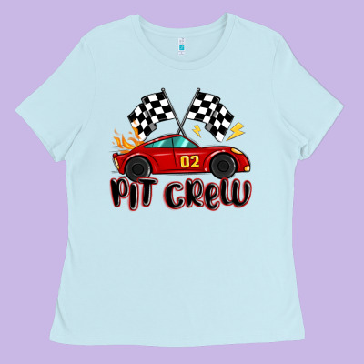 Pit Crew Boys Birthday Race Car Ladies Tee Designed By Maliassmallbusiness
