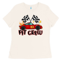 Bone pit crew boys birthday race car Ladies Tee - MaliasSmallBusiness