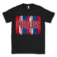 Black phillies baseball team spirit brushstrokes Classic Tee - Artiststas