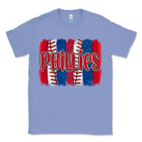 Colony Blue phillies baseball team spirit brushstrokes Classic Tee - Artiststas