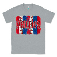 Heather Grey phillies baseball team spirit brushstrokes Classic Tee - Artiststas