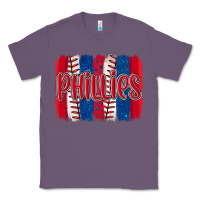 Lavender phillies baseball team spirit brushstrokes Classic Tee - Artiststas