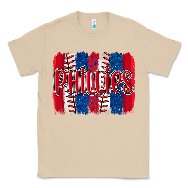 Phillies Baseball Team Spirit Brushstrokes Classic Tee by Artiststas | Teevron