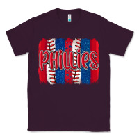 Plum phillies baseball team spirit brushstrokes Classic Tee - Artiststas